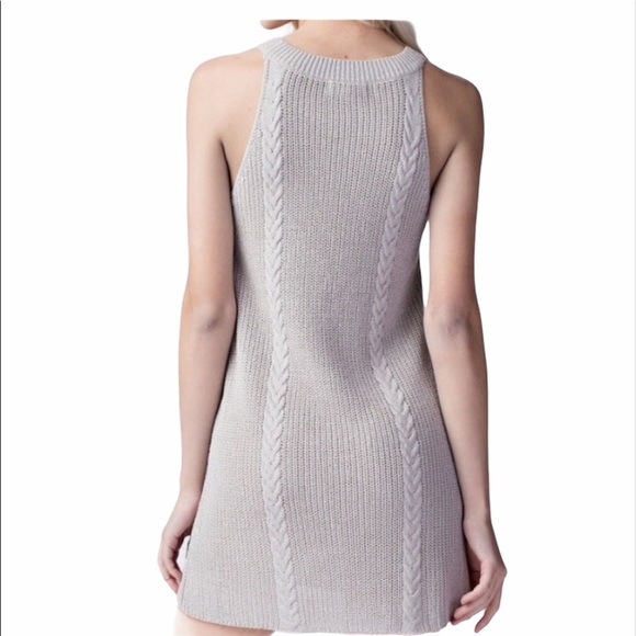 Honey Punch Grey Knit Dress - Picture 4 of 4